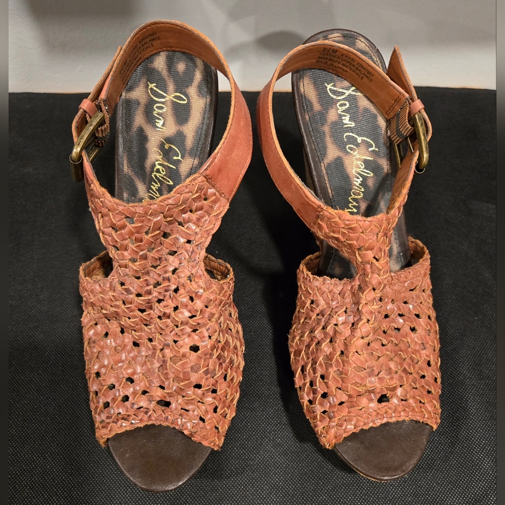 Sam Edelman Women's Brown and Tan Sandals SZ 8.5